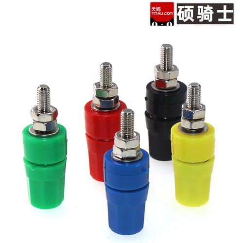 纯铜20A接线柱M4*36香蕉插头插座4mm大电流接地柱 接头接线端子