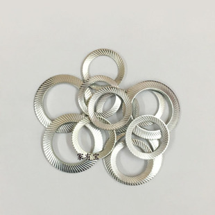 镀锌双面带齿垫圈DIN9250防滑放松垫片两面斜纹垫子M3M4M5M6--M30