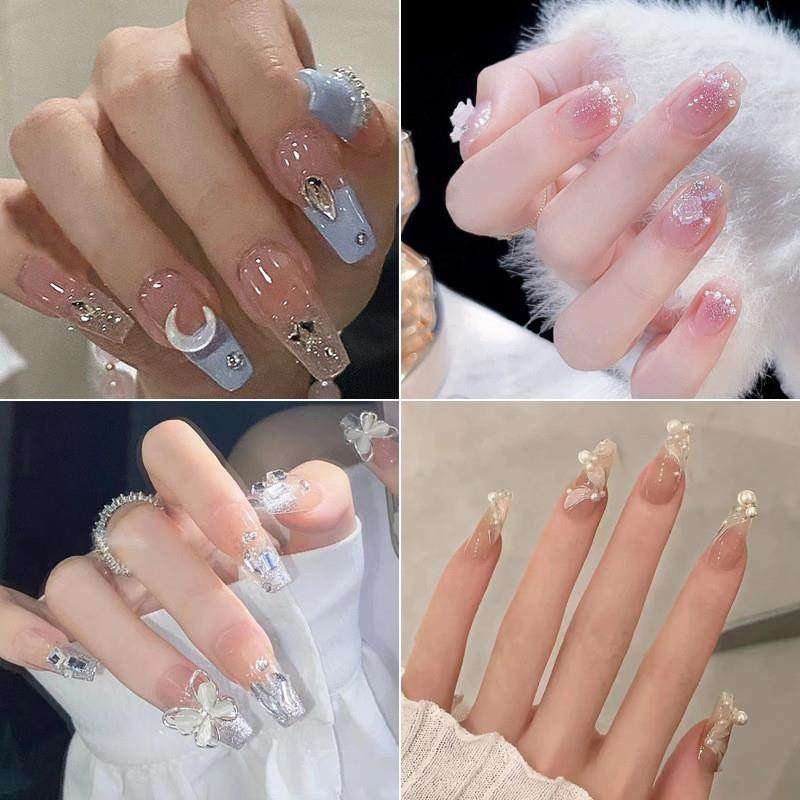 假指甲美甲长版穿戴甲指甲贴美甲贴甲片成品ins风穿戴式美甲贴片,彩妆/香水/美妆工具,美甲工具,淘宝优惠券,粉丝福利购,淘宝优惠卷