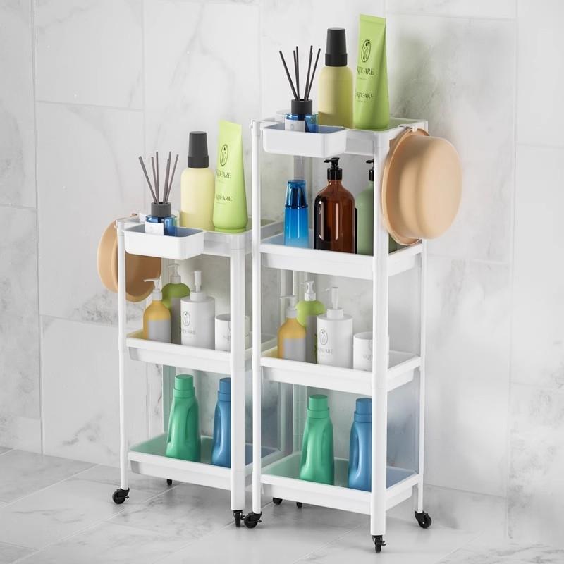 浴室落地置物架厕所洗澡洗手间夹缝架卫生间书架厨房储物收纳架子