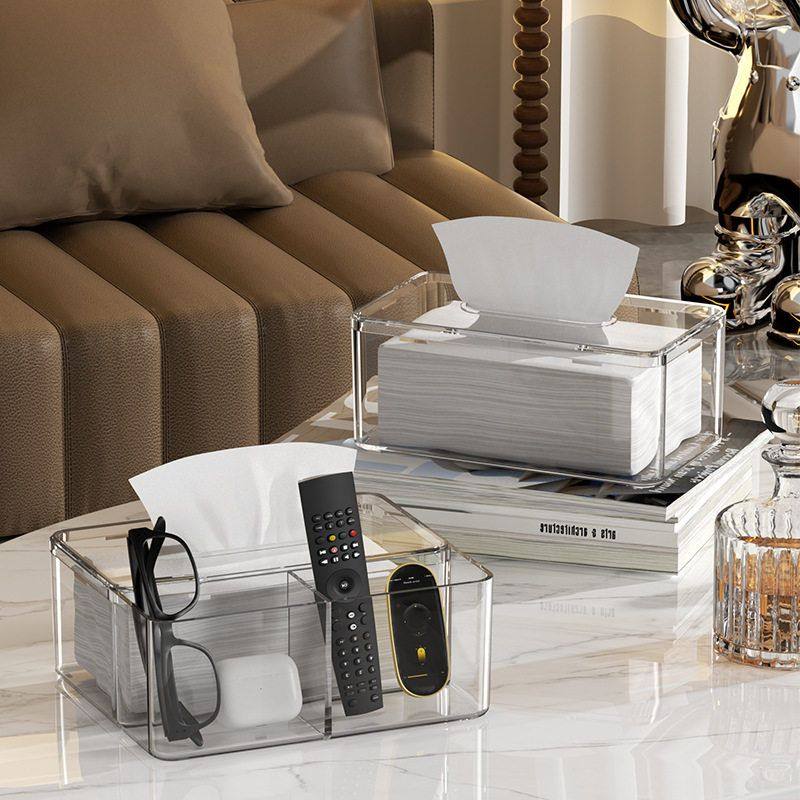 日系简约纸巾盒抽纸盒家用客厅卫生间亚克力创意多功能透明餐巾盒,收纳整理,纸巾盒,淘宝优惠券,粉丝福利购,淘宝优惠卷