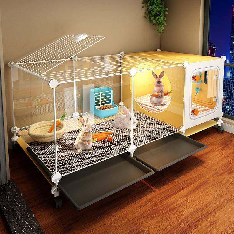 透明观景兔笼兔子专用笼子带厕所家用大号室内养兔子宠物豪华别墅,宠物/宠物食品及用品,兔兔专用窝,淘宝优惠券,粉丝福利购,淘宝优惠卷