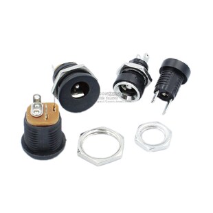 圆孔螺纹配螺母面板安装 2.5MM 2.1 防水帽8mm 022B电源插座5.5