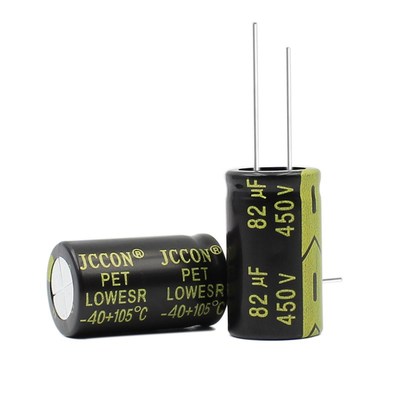 450v82uf  JCCON黑金 450v 直插高频电源铝电解电容 18x31