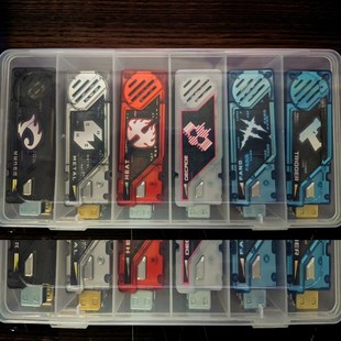 假面骑士w盖亚记忆体收纳盒台词记忆体防尘盒 固定6格带盖塑料盒