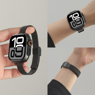 适用S9细麦穗卡扣iwatch表带苹果手表S8高级感apple小众女款s7