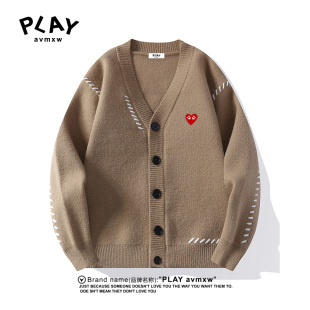针织衫 V领外套 PLAY 官方开衫 情侣款 潮牌休闲时尚 新款 AVMXW 秋冬季