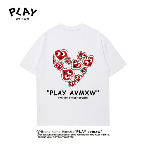 PLAYAVMXW圆领百搭爱心宽松上衣