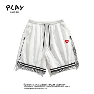 新款 子 官方短裤 PLAY 夏季 大口袋运动休闲五分中裤 AVMXW 男女同款