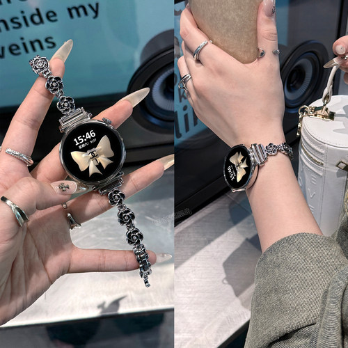 【鎏金山茶花】适用华为GT6表带