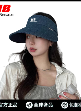 New Bcfauae NB官方正品牛仔空顶帽女防晒遮阳帽户外可折叠太阳帽