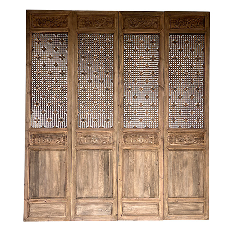 东阳木雕仿古做旧门窗背景墙实木镂空雕刻复古屏风定制,家居饰品,木雕,淘宝优惠券,粉丝福利购,淘宝优惠卷