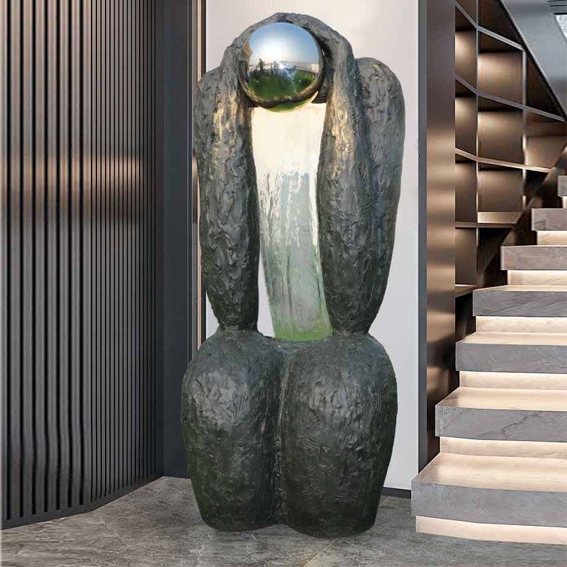 抽象人物雕塑落地流水售楼处酒店大堂装饰思想者艺术个性饰品,家居饰品,流水摆件,淘宝优惠券,粉丝福利购,淘宝优惠卷