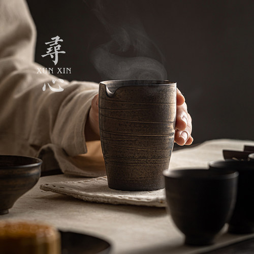 寻心 粗陶公道杯复古功夫茶具倒茶杯茶茶道分茶器