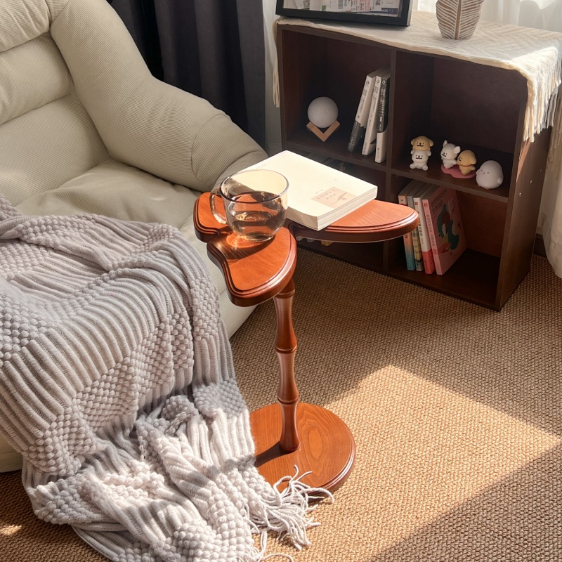 法式复古小桌子实木沙发边几茶几现代简易家用蝴蝶边几简约床头柜