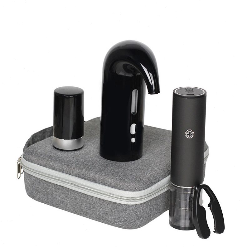 直销红酒电动开器电动醒酒器套装 酒具套装葡萄酒开器启器套装