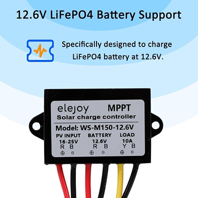 10 Amp 12.6V 150W MPPT Solar Charge Controller