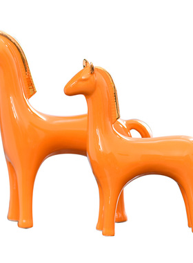 欧式轻奢陶瓷马摆件客厅家居室内装饰品创意电视柜酒柜工艺品