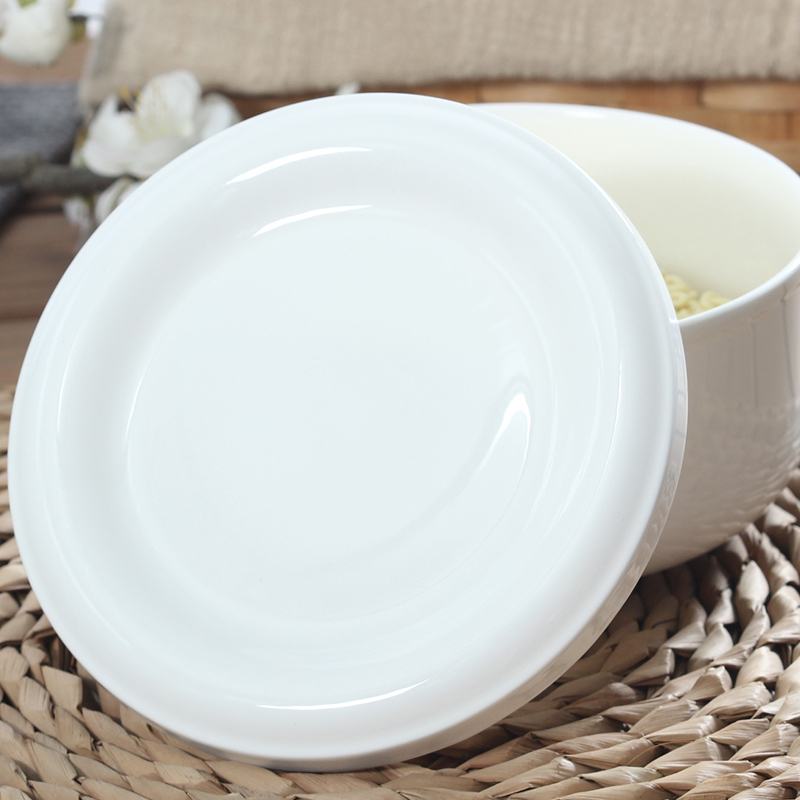 加深带盖碗 可微波大号家用泡面碗陶瓷碗饭盒碗骨瓷保鲜碗蒸蛋碗