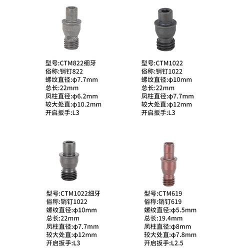 中心销柱车刀杆配件刀垫螺丝 定位销 紧固刀片销钉CTM MCT513 617