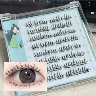 升级短款 ACE女团假睫毛加宽梗清透根根分明透明梗韩系自然仿真mm