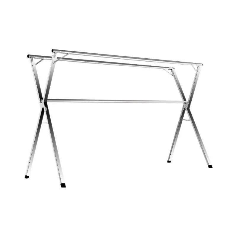 晾衣架不锈钢落地式室内外阳台晒衣杆可移动折叠带轮晒衣架凉衣架