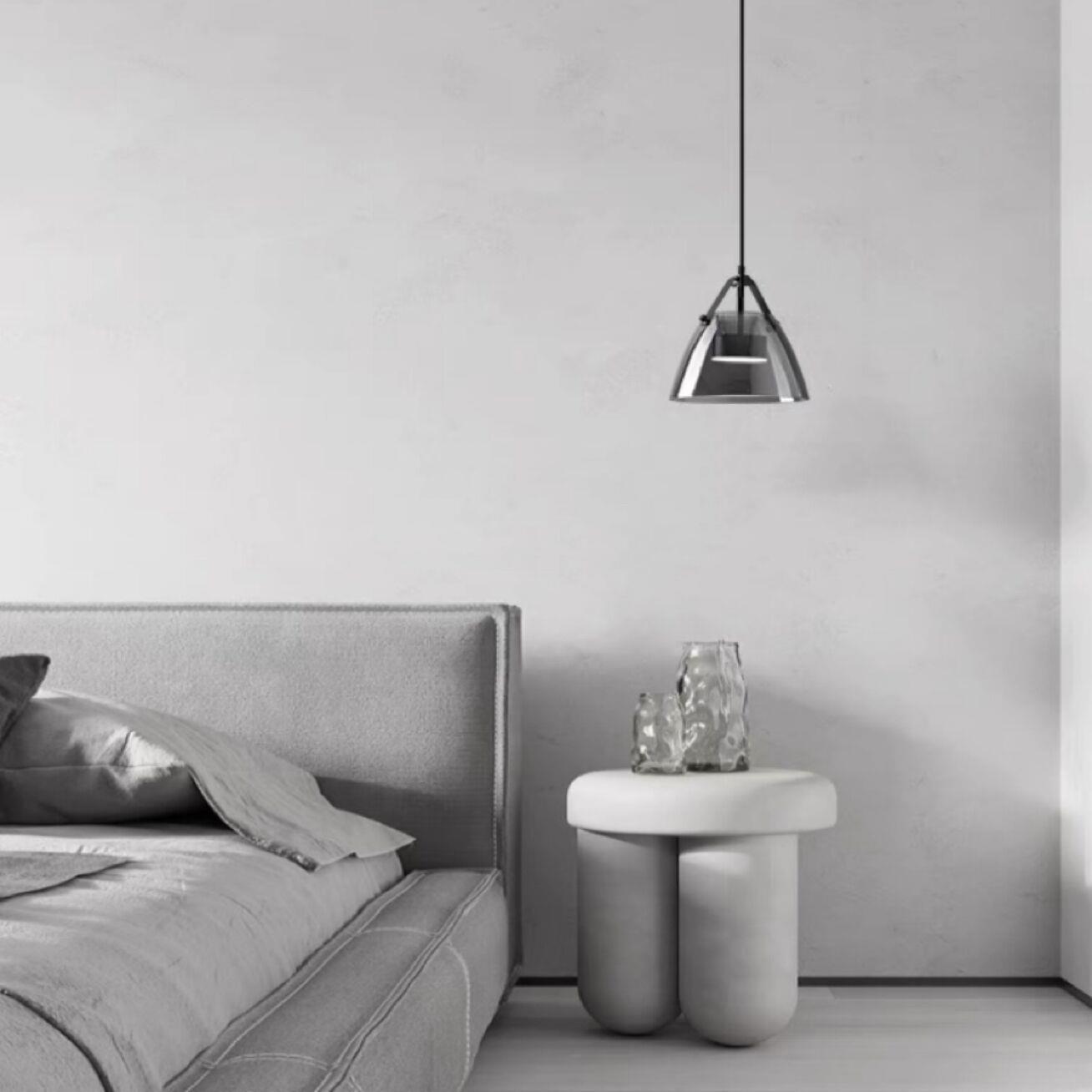 意式极简轻奢全铜个性餐桌玻璃吊灯现代设计大气客厅卧室吧台吊灯