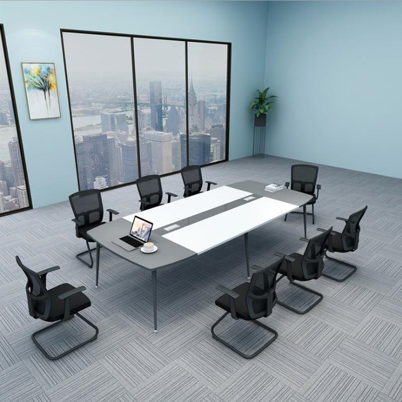 成都富瑞源办公家具简约现代小型钢木会议桌板式长条桌会客洽谈桌