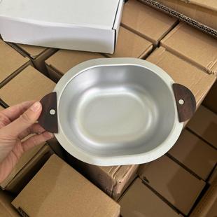 韩式 米诺家304不锈钢碗防烫防摔儿童饭碗 甜品碗双耳沙拉碗盆餐具