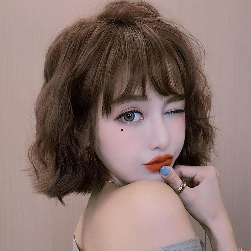 假发真发全真人发短发卷发发型女自然减龄时尚全头V套式女士假发