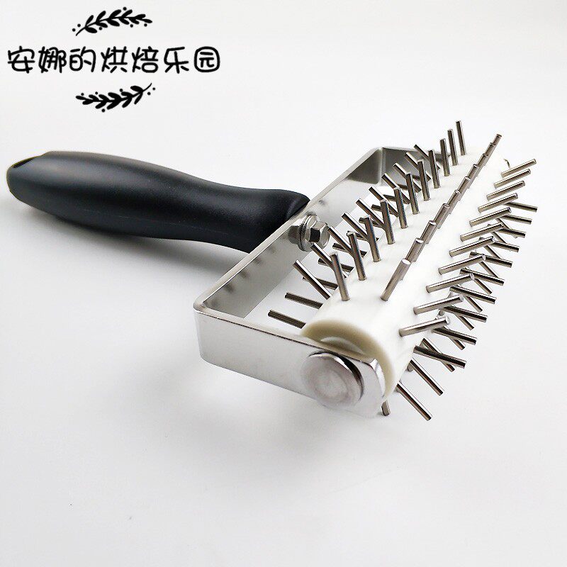 披萨打孔器304不锈钢塔派皮面点牛轧糖饼干扎孔洞滚针烘焙工具