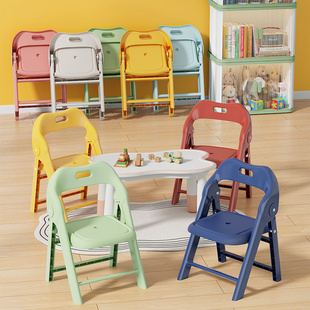 便携式塑料折叠凳家用儿童马扎成人高凳子客厅靠背椅可折叠小板凳