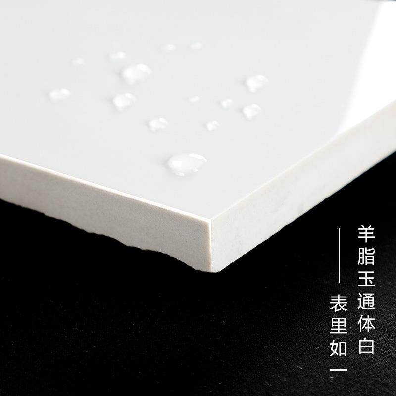 羊脂玉大理石瓷砖白色厨房化妆室B壁砖柔光通体客厅地砖防滑地板