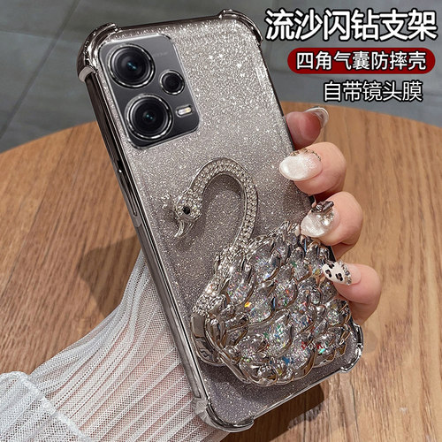 红米note12pro硅胶气囊防摔可爱