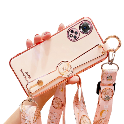 华为荣耀50硅胶网红腕带斜挎挂绳