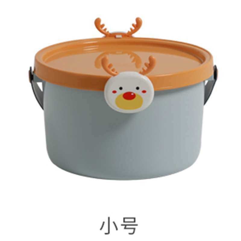 迷你小水桶塑料桶带盖儿童玩具挖沙收纳桶小号有盖宝宝幼儿画画