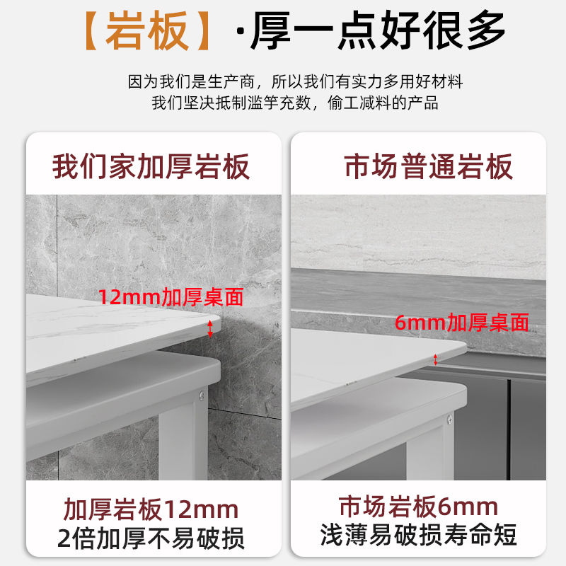 厨房置物架落地家用多层岩板切菜桌操作台微波炉烤箱多功能收纳架