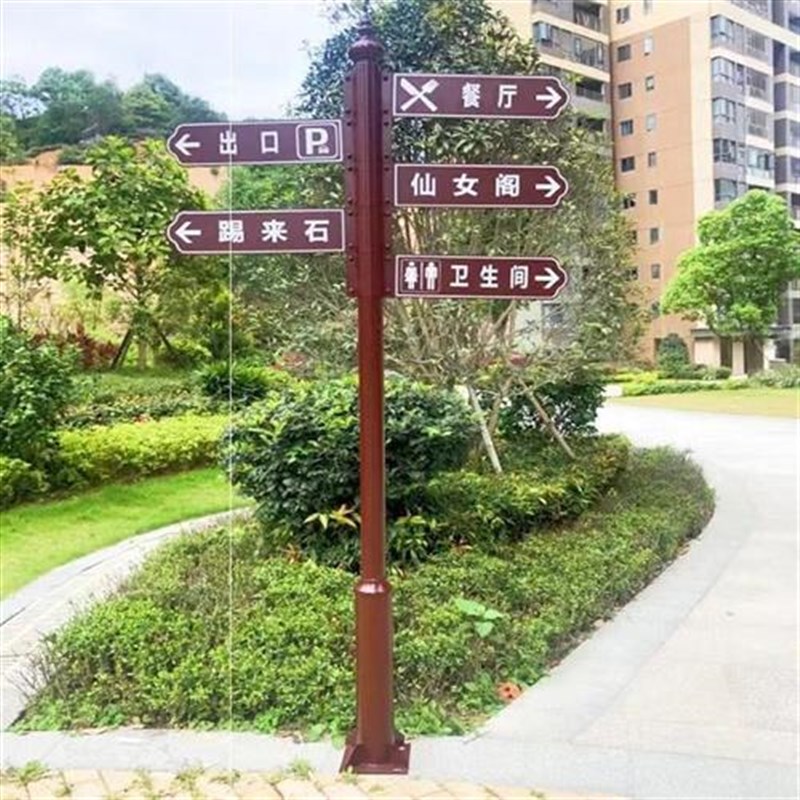 新款导向牌新款分流小区指示牌户外指路牌立式景区标识牌引导牌指
