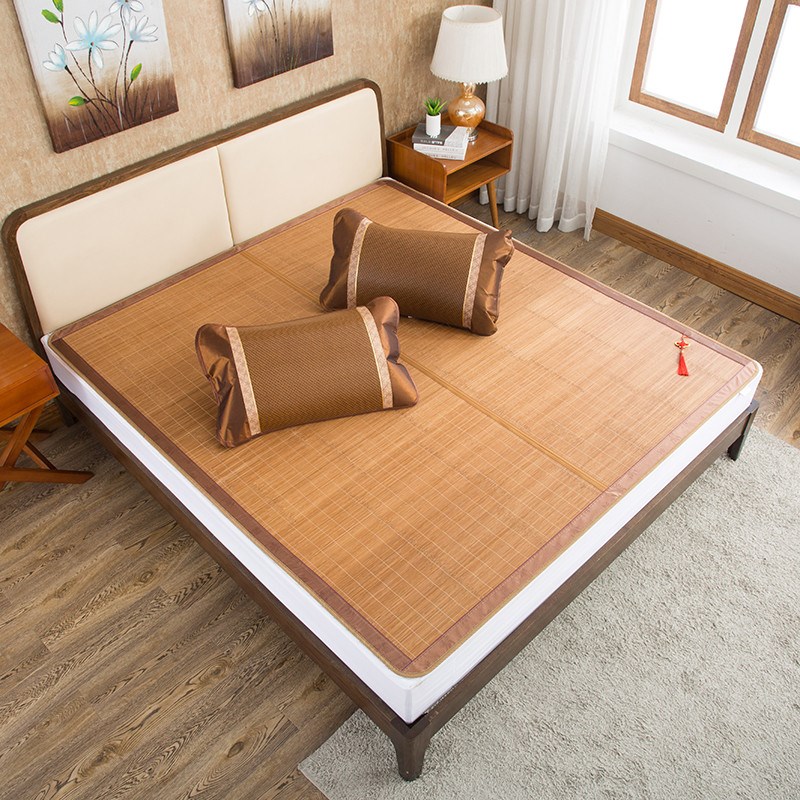 竹席凉席双面1.8m床定制做1.5米夏季1.2m宿舍1.35直筒折叠2.0新款