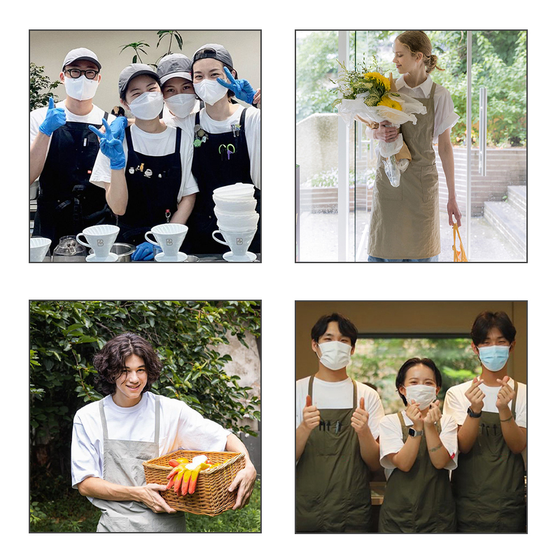 围裙餐饮防水男定制logo罩衣洋气美甲咖啡店奶茶店工作服女