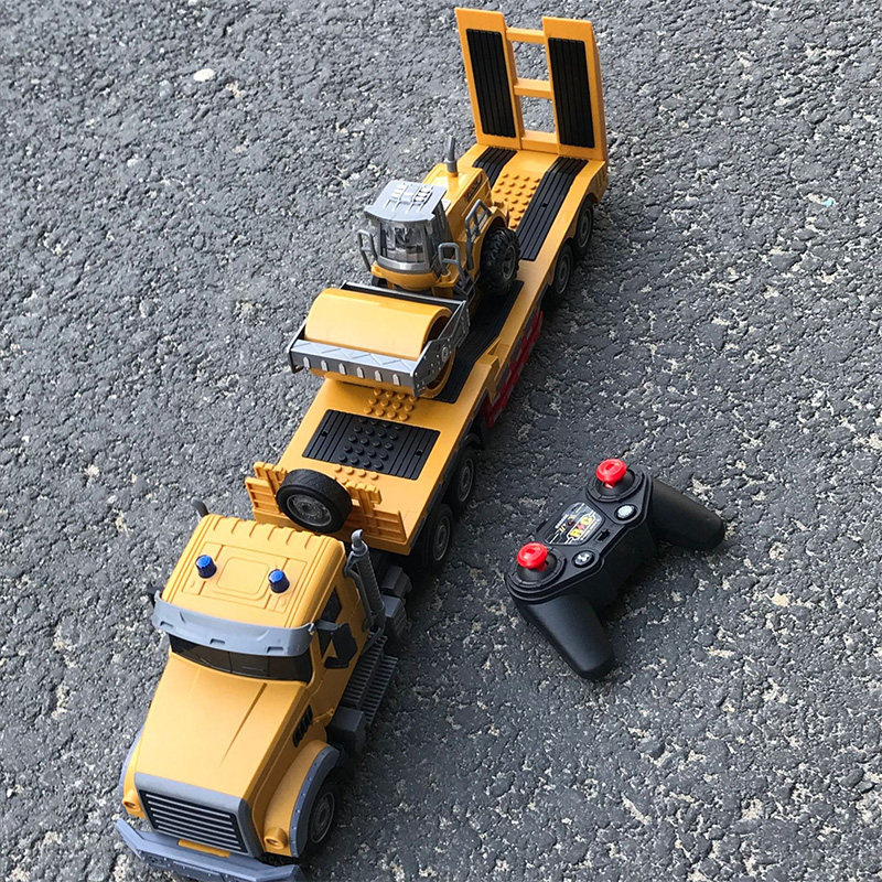 遥控平板车拖头车可充电超大货柜车运输车大卡车汽车玩具儿童礼物