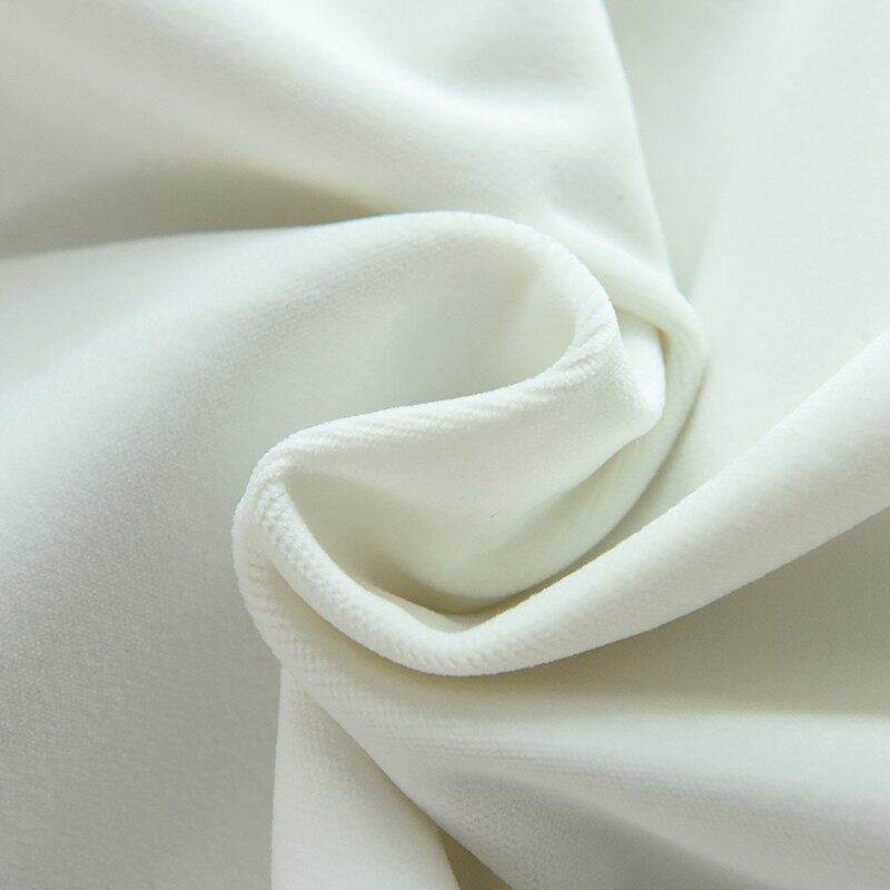 白色绒布窗帘纯色百搭丝绒现代简约卧室客厅试衣间门帘高品质质感