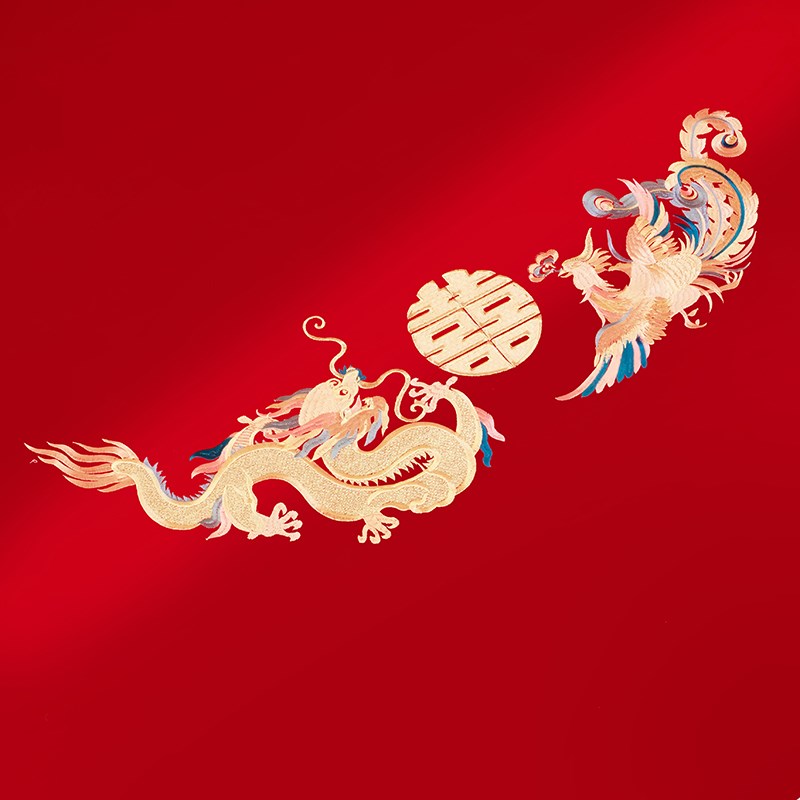 红床单结婚单件大尺寸女方陪嫁喜庆刺绣酒店当天铺被单枕套三件套