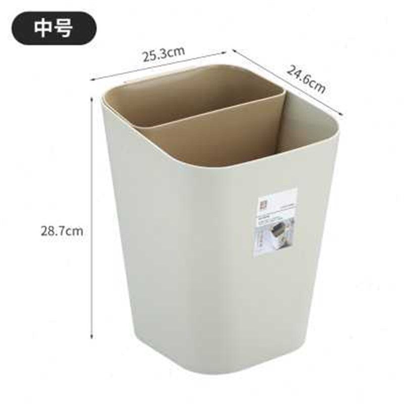 分类垃圾桶挂式双桶垃圾箱家用客厅纸篓厨房厨余塑料无盖拉圾筒