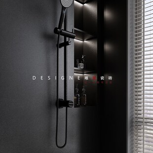 现代简约通体黑色仿皮纹砖 卫生间瓷砖 电视背景墙客餐厅民宿地砖