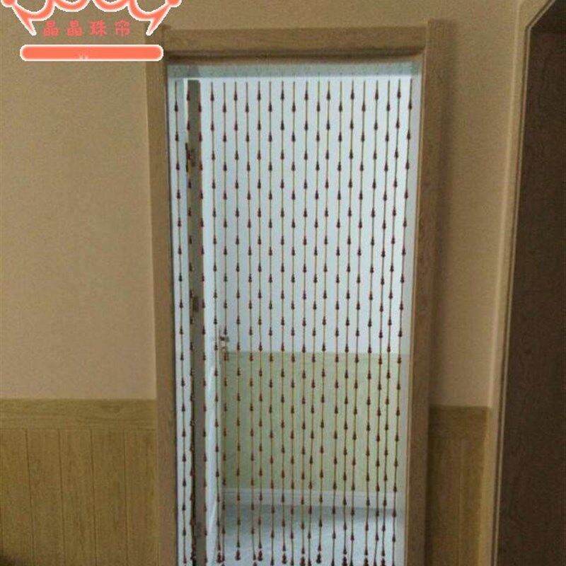 水晶珠帘木葫芦装饰门帘子隔断帘卧室客厅玄关卫生间满穿