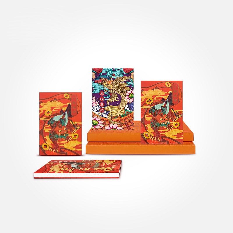 灵机生活馆国潮中国风时间轴手账本方格少女心记事本商Z务文创礼