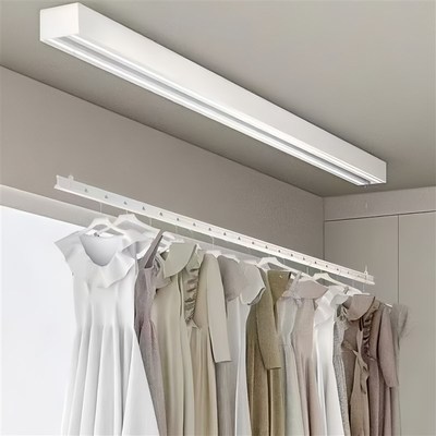 窗帘盒卧室阳台明装一线 线天电动智能升降衣架缝隙小空间暗藏晾