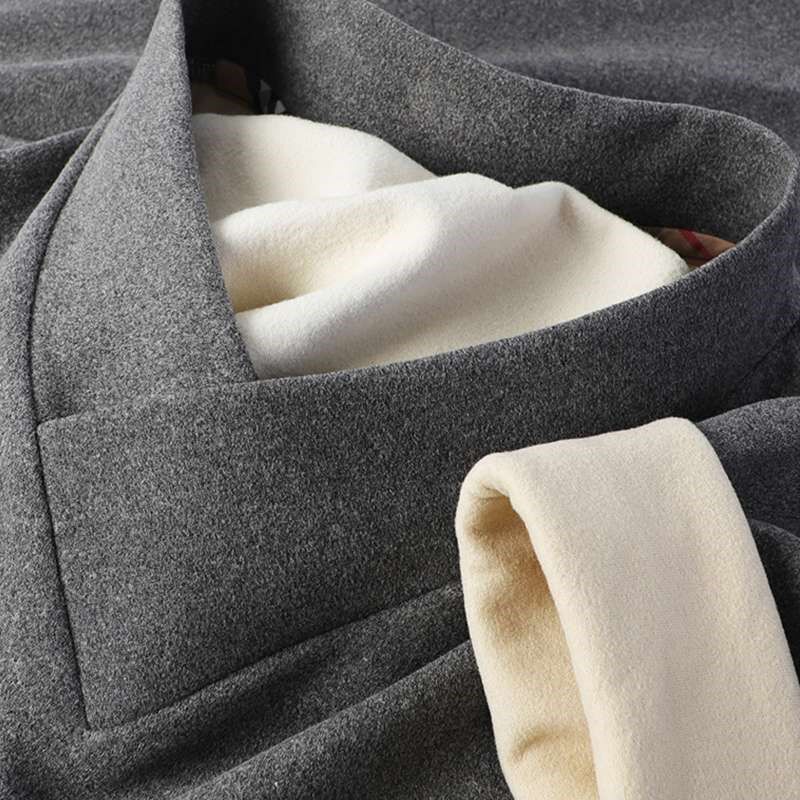 超大码300斤德绒加绒保暖双面绒打底男士秋冬长袖t恤V领休闲内搭2