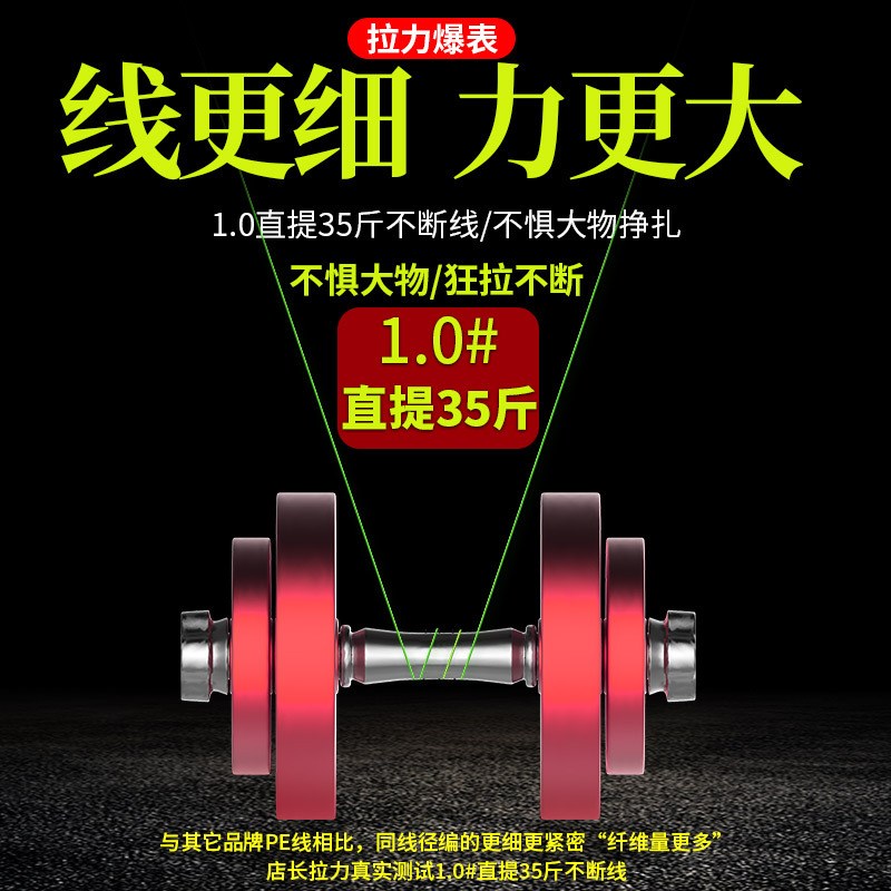 路亚微物PE线主线马口专用8编远投过胶超顺滑0.4 0.6 0.8号极细